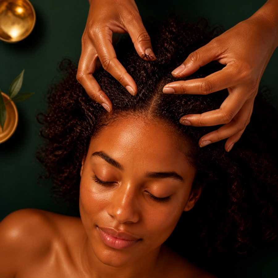 Femme aux cheveux ondulés